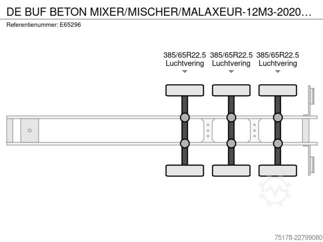 Mixer DE BUF BETON MIXER/MISCHER/MALAXEUR-12M3-2020-MOTOR/MO...
