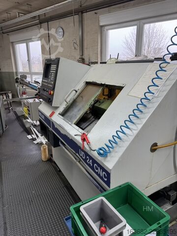 WEILER UD 24 CNC, Bj. 1995 mit IRCO Einzelstangenzuführung IntNr231497 WEILER UD 24 CNC