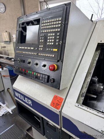 WEILER UD 24 CNC, Bj. 1995 mit IRCO Einzelstangenzuführung IntNr231497 WEILER UD 24 CNC