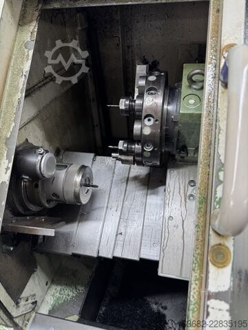 WEILER UD 24 CNC, Bj. 1995 mit IRCO Einzelstangenzuführung IntNr231497 WEILER UD 24 CNC