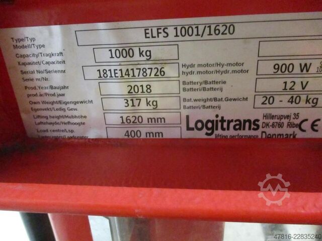 Niederhubwagen LOGITRANS ELFS 1001/1620