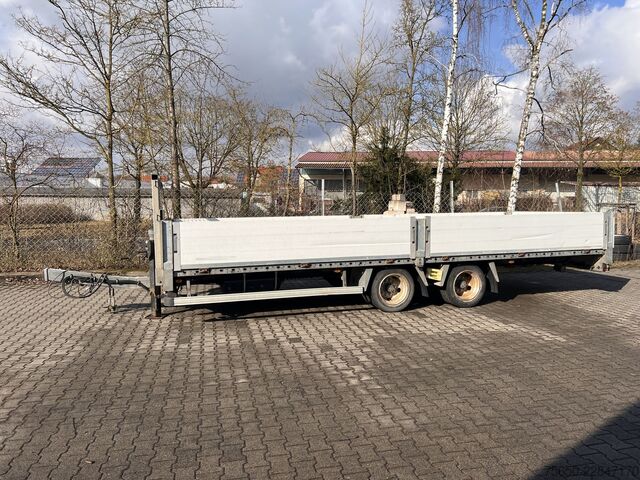 Anhänger mit offener Pritsche Humbaur HBTZ 137224  14,4 t Tandem- Pritschenanhänger- Tieflader