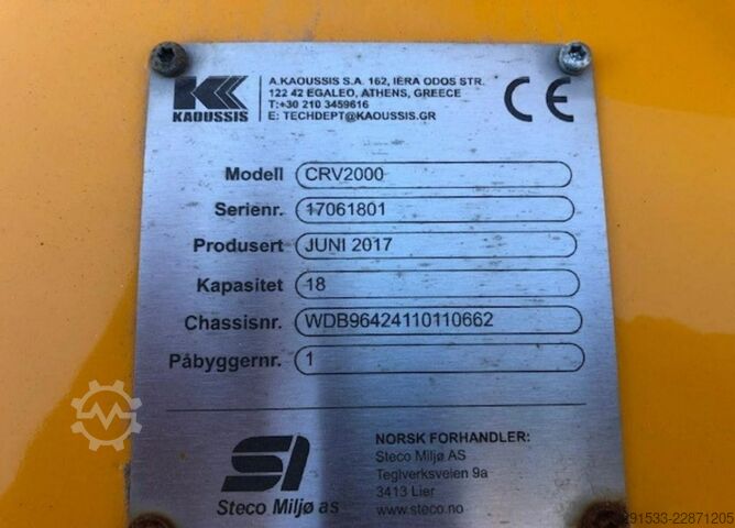 Müllsammelaufbau Kaoussis CRV2000 Steco - NEW!