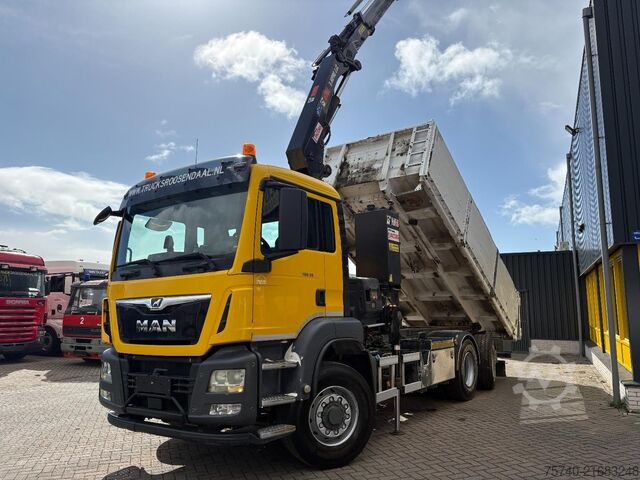 Kipper mit Kran MAN TGS 26.460 + HIAB 232 ES-5 + TIPPER + 6X2 STEER...