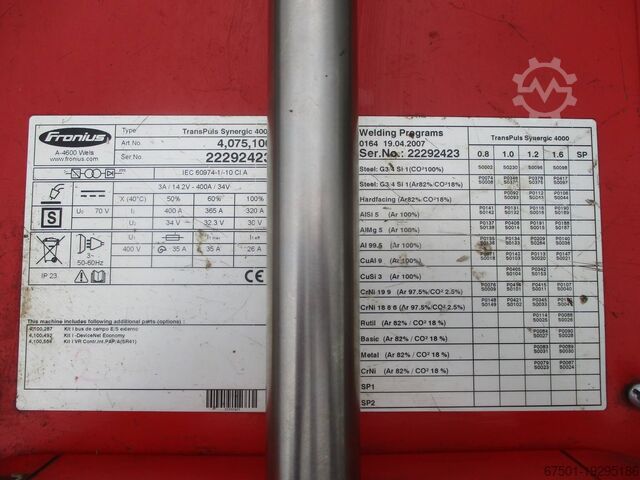 Schweißgerät FRONIUS TPS 4000 (3178)