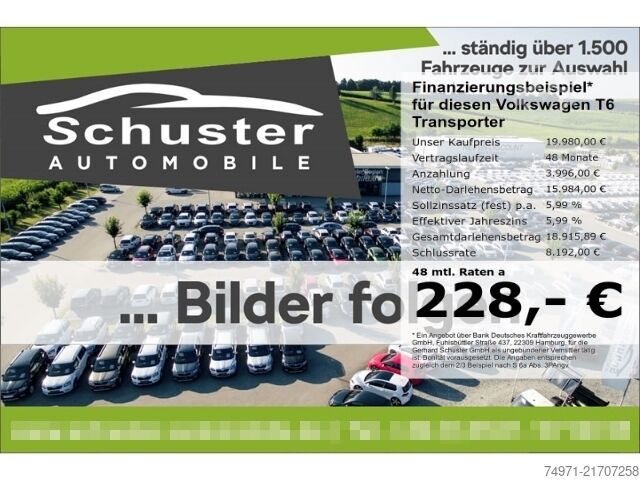 Flatbed truck VW T6 Transporter Pritsche DoKa LR*AHK StndHzg 6Sit