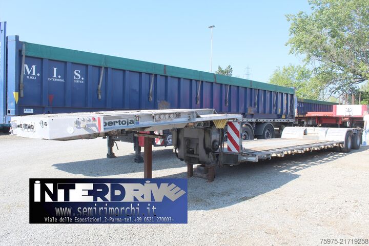 Tieflader-Auflieger für Baumaschinen bertoja semirimorchio culla allunagabile 2 assi