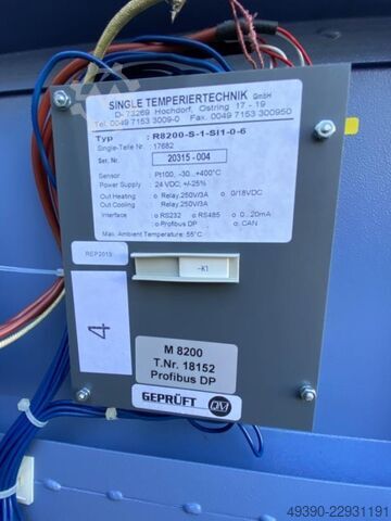 Universal water temperature control unit with electric heating and connections for external cooling, SINGLE STW 180/1-36-100-S