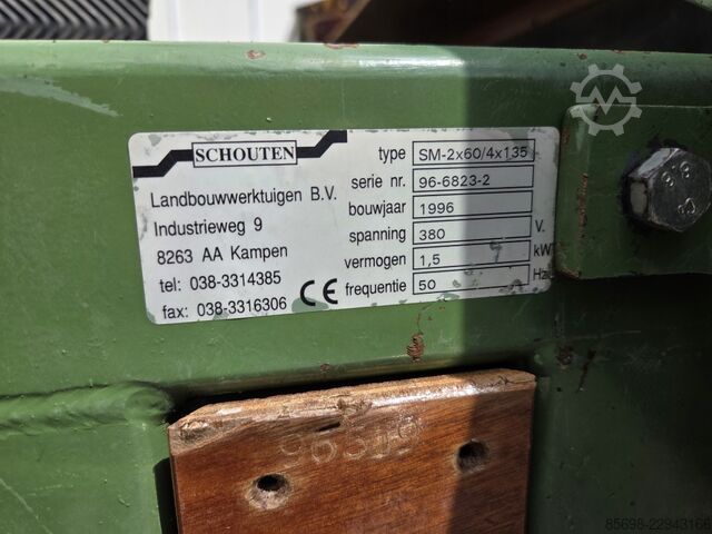 Schouten SM-2x60/4x135 potato sorting machine 120 cm wide with pre-grader SCHOUTEN SM-2x60-4x135
