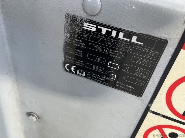 Still RX20-16P Heftruck Duplo 335 freelift/sideshift/4e functie elektrisch Accu 2017 STILL RX 20-16 P