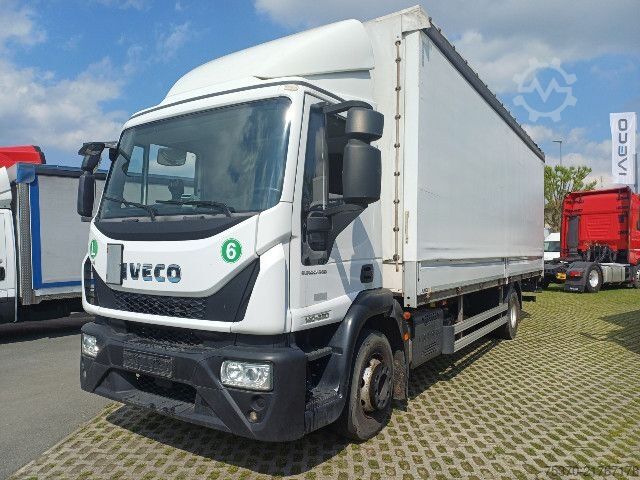 Flatbed truck with tarp IVECO EUROCARGO ML140E28