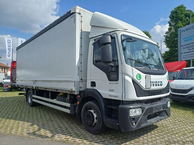 Flatbed truck with tarp IVECO EUROCARGO ML140E28