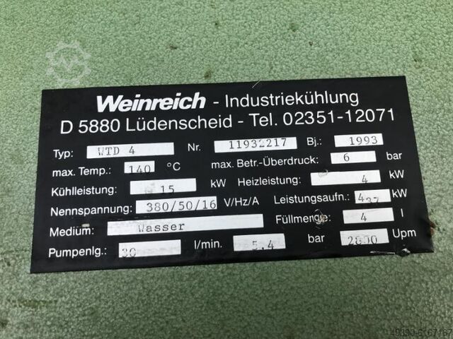 Universal temperature control unit with electric heating and connections for external cooling, proce WEINREICH WTD 4