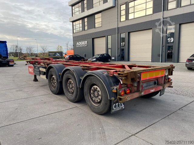 Containertransport Van Hool Container Chassis / 2x Extendable / SAF + Disc