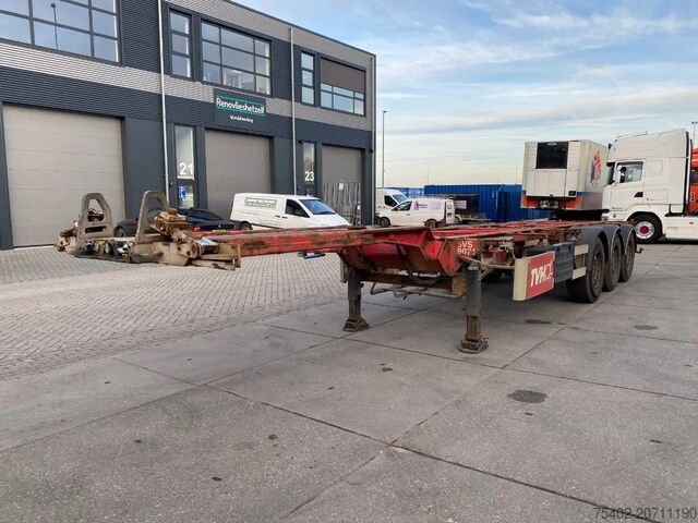 Containertransport Van Hool Container Chassis / 2x Extendable / SAF + Disc
