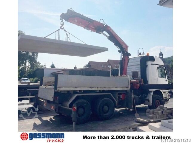 Flatbed truck Mercedes-Benz Actros 2646 LK 6x4, WSK, Kran Fassi F360BXP.24,