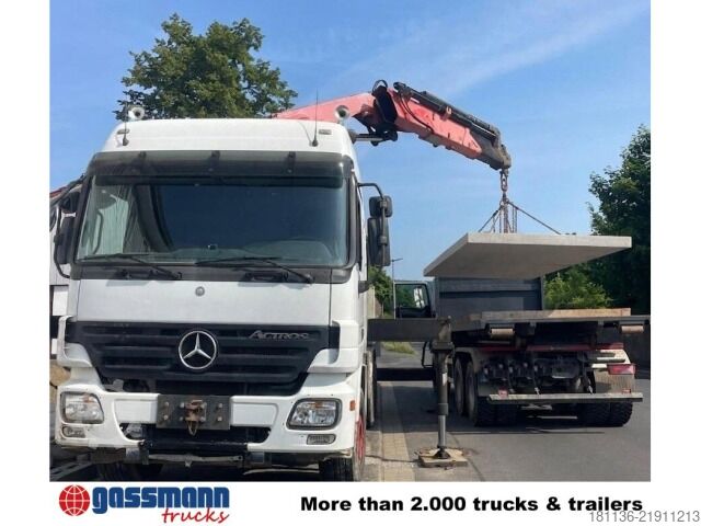 Flatbed truck Mercedes-Benz Actros 2646 LK 6x4, WSK, Kran Fassi F360BXP.24,