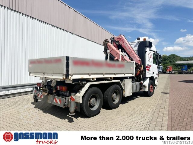 Flatbed truck Mercedes-Benz Actros 2646 LK 6x4, WSK, Kran Fassi F360BXP.24,
