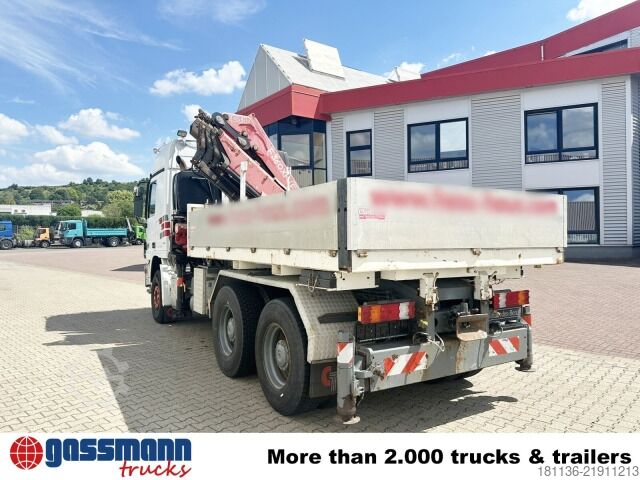 Flatbed truck Mercedes-Benz Actros 2646 LK 6x4, WSK, Kran Fassi F360BXP.24,