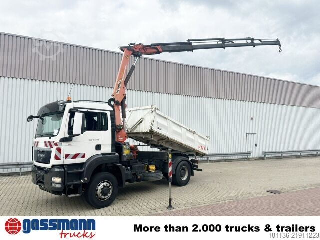 Tipper truck MAN TGS 18.480 4x4H BL, HydroDrive, AT-Motor, Kran