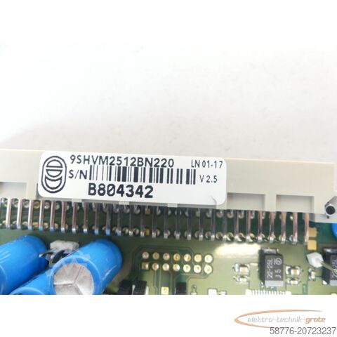 Component Balance Systems 9SHVM2512BN220 Auswuchtkarte SN: B804342