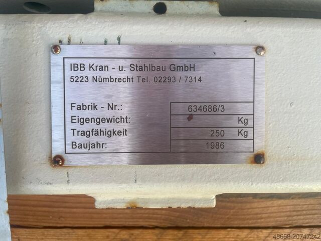 Säulenschwenkkran Knickarm Kran IBB Stahl 250 Kg