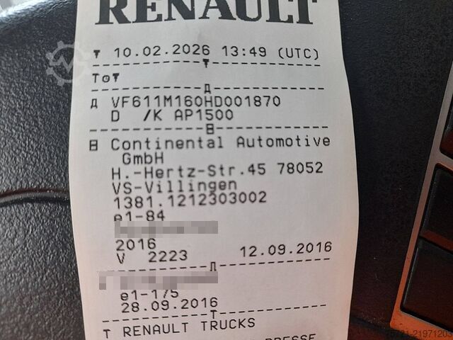 Koffer RENAULT T 460 6X2 STEER COMBI