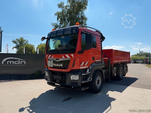 Truck mounted crane MAN TGS 26.420 6x2 Kipper KRAN Greifer lift/lenk AHK
