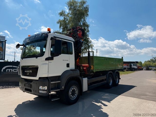Tipper truck MAN TGS 33.440 6x4 KRAN 28m FUNK+Jib+Seilwinde 5./6.
