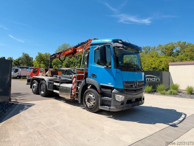 Tipper truck MERCEDES-BENZ Antos 2533 Abrollkipper KRAN FUNK lift/lenk
