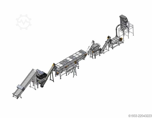 1,000kg/hr Rigid Plastic Washing System Genox RP1000
