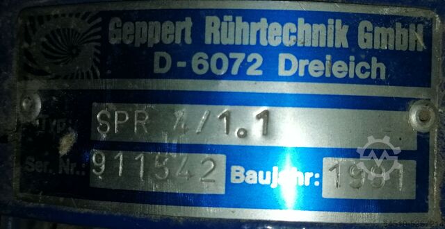 Propeller agitator Agitator Geppert Rührtechnik SPF 4 /1.1