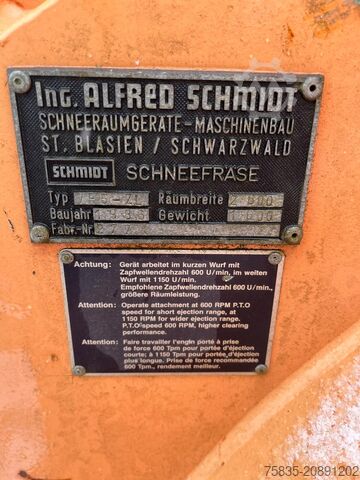 Schneefräse Schmidt VF 5 ZL