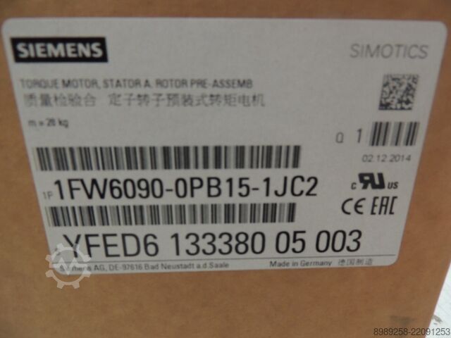 Torque motor Siemens 1FW6090-0PB15-1JC2 / YFED6 133380 05 003