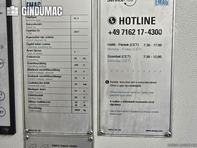 Vertical Turning Machine EMAG VL2
