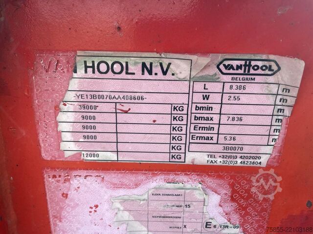 Containertransport Van Hool Tankcontainerchassis 20 FT / Disc / ADR