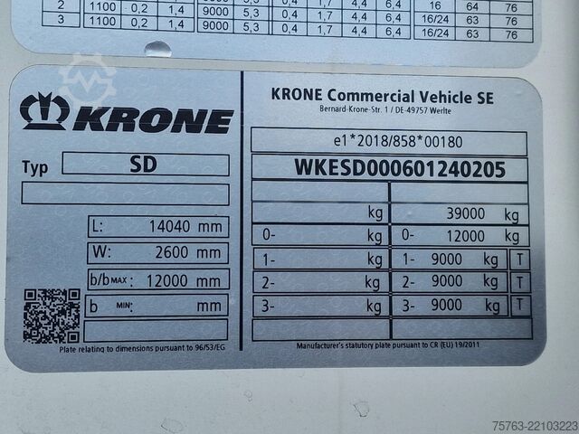 Refrigerated/frozen transport Krone Frigo Carrier Vector HE19MT - Bi Temp - NEW - L...