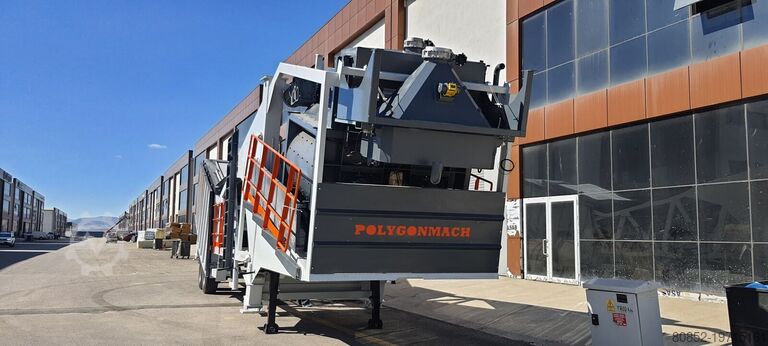 Concrete mixing plant Polygonmach mobile batching plant self ereted-real mobile-n...