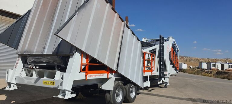 Concrete mixing plant Polygonmach mobile batching plant self ereted-real mobile-n...