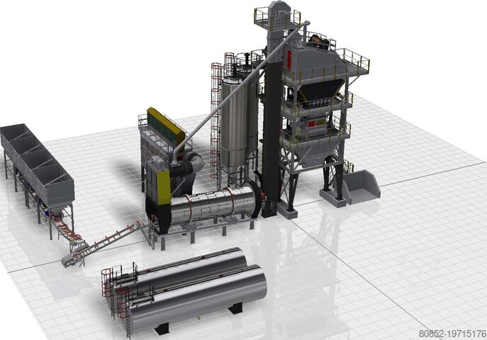 Asphalt mixing plant Polygonmach 200 TON PER HOUR BATCH TYPE TOWER ASPHALT PLANT