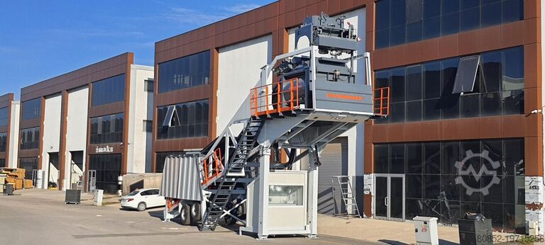 Concrete mixing plant Polygonmach 100m3 hour self erecting- auto install mobile c...