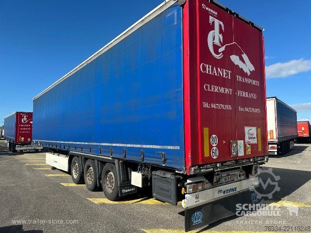 Open semitrailer with tarp Krone Semitrailer Curtainsider Mega