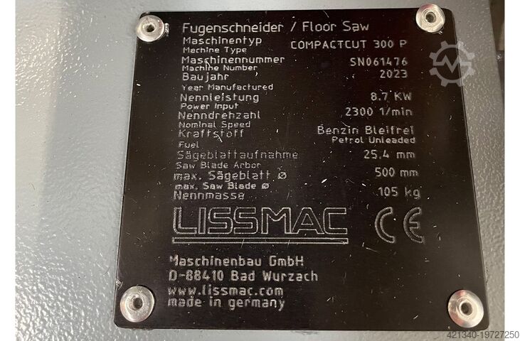 Construction machine LISSMAC COMPACTCUT 300 P