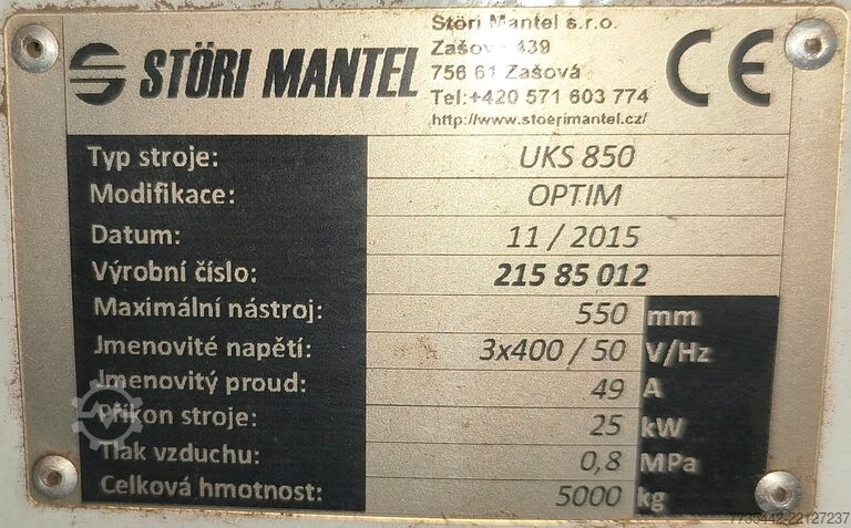 Optimizing saw Störi Mantel UKS 850