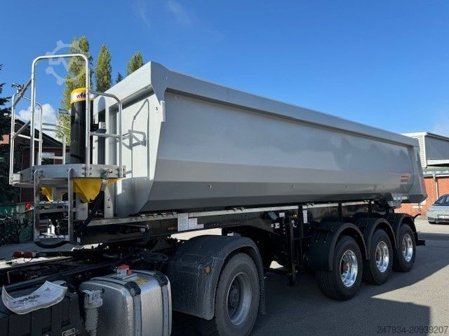 Tipper semitrailer LANGENDORF SKS HS 24 SAF Trommel Stahl 4/5mm Allrad Miete