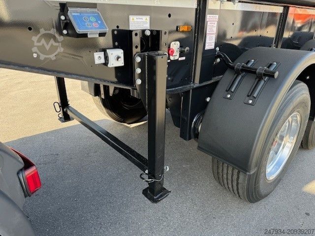 Tipper semitrailer LANGENDORF SKS HS 24 SAF Trommel Stahl 4/5mm Allrad Miete