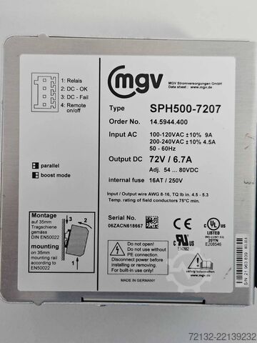 Power supply unit MGV SPH500-7207