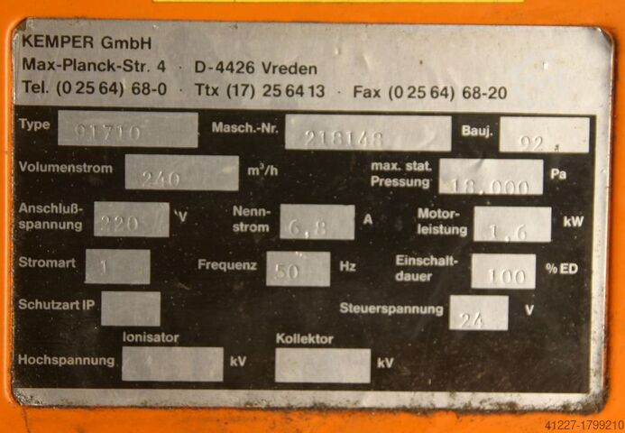 Schweißrauchfilter Kemper 91710