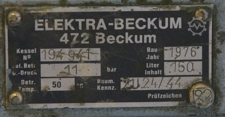 Piston compressor defective Elektra Beckum 10/150/350