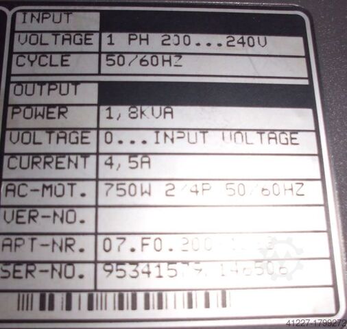 Frequency converter 0.75 kW KEB 07.F0.200-1288